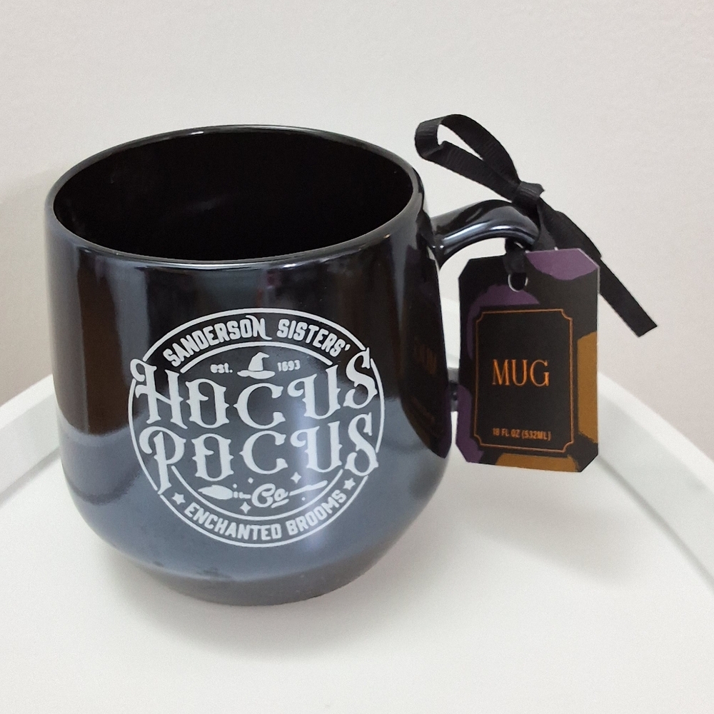 Hocus Pocus Sanderson Sisters 18 OZ. Black Mug, New With Tag